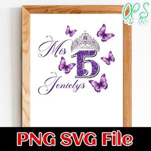 Birthday butterfly theme Customer Request PNG file template