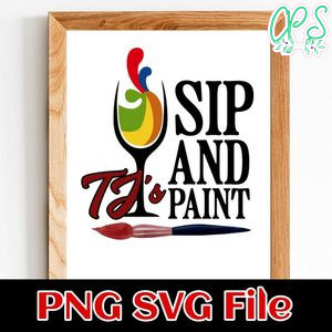 Sip and paint Customer Request PNG file template