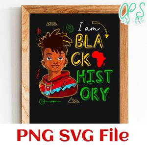 I'm black history Boy PNG SVG file template