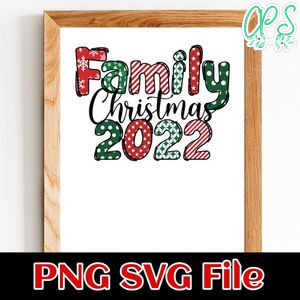 Family Christmas PNG SVG file template