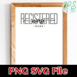 Registered Nurse PNG SVG design template