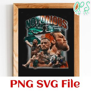 Conor McGregor The Notorious MMA Vintage 90s Customer Request PNG file template