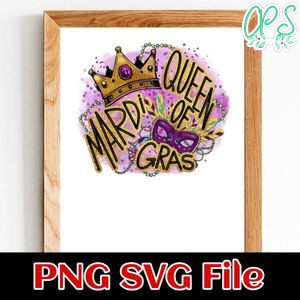 Queen of mardi grass PNG file template