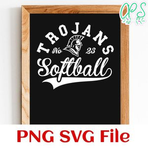 Trojans Softball Team SVG Customizable