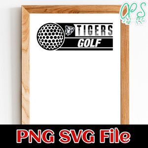 Tigers Golf SVG design template