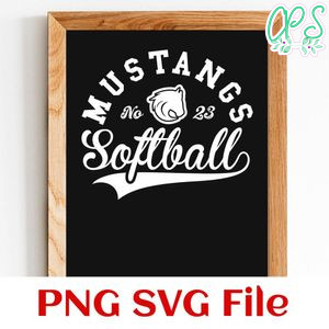 Mustangs Softball Team SVG Customizable