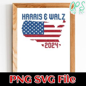 Harris And Walz 2024 Election SVG PNG Customizable Instant Download