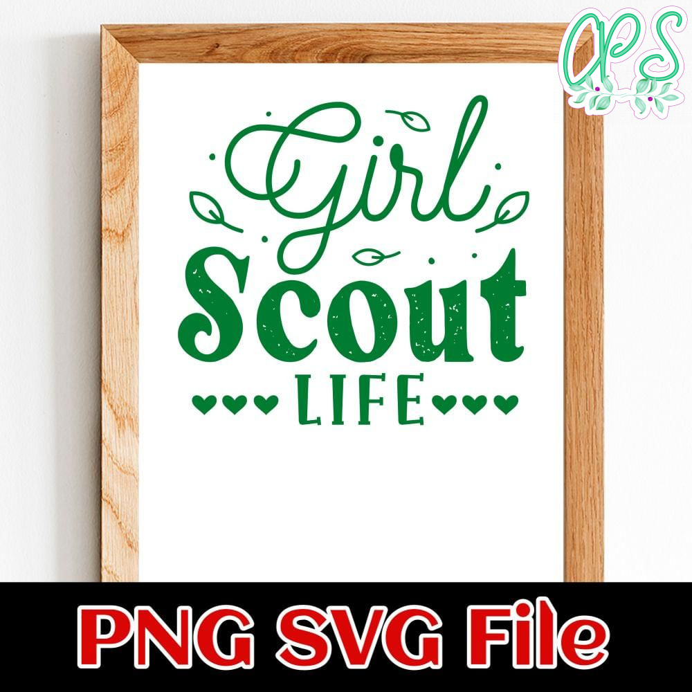 Girl Scout for life SVG PNG Customizable CustomPartyShirts Studio