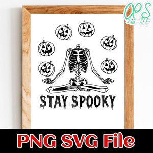 Stay Spooky Halloween Skeleton SVG PNG design template