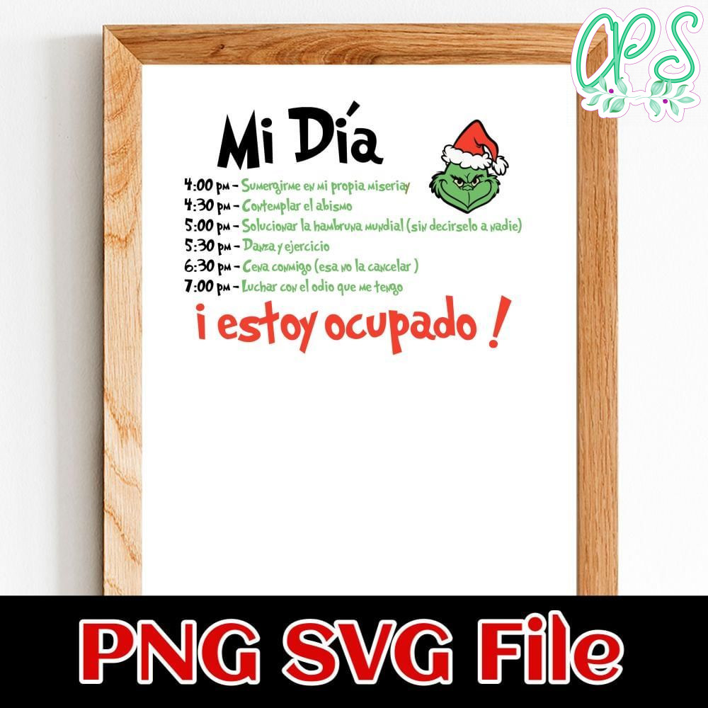 My dia i estoy ocupado Customer Request PNG file template