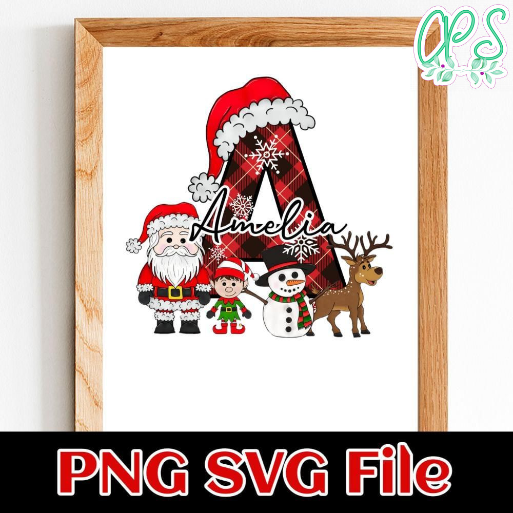 Christmas Letter Santa Sack Doodle Letters Customer Request PNG file template