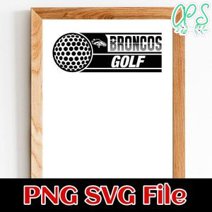 Broncos Golf SVG design template