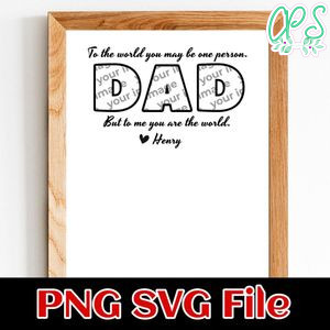 To me you are the world father's day PNG design template