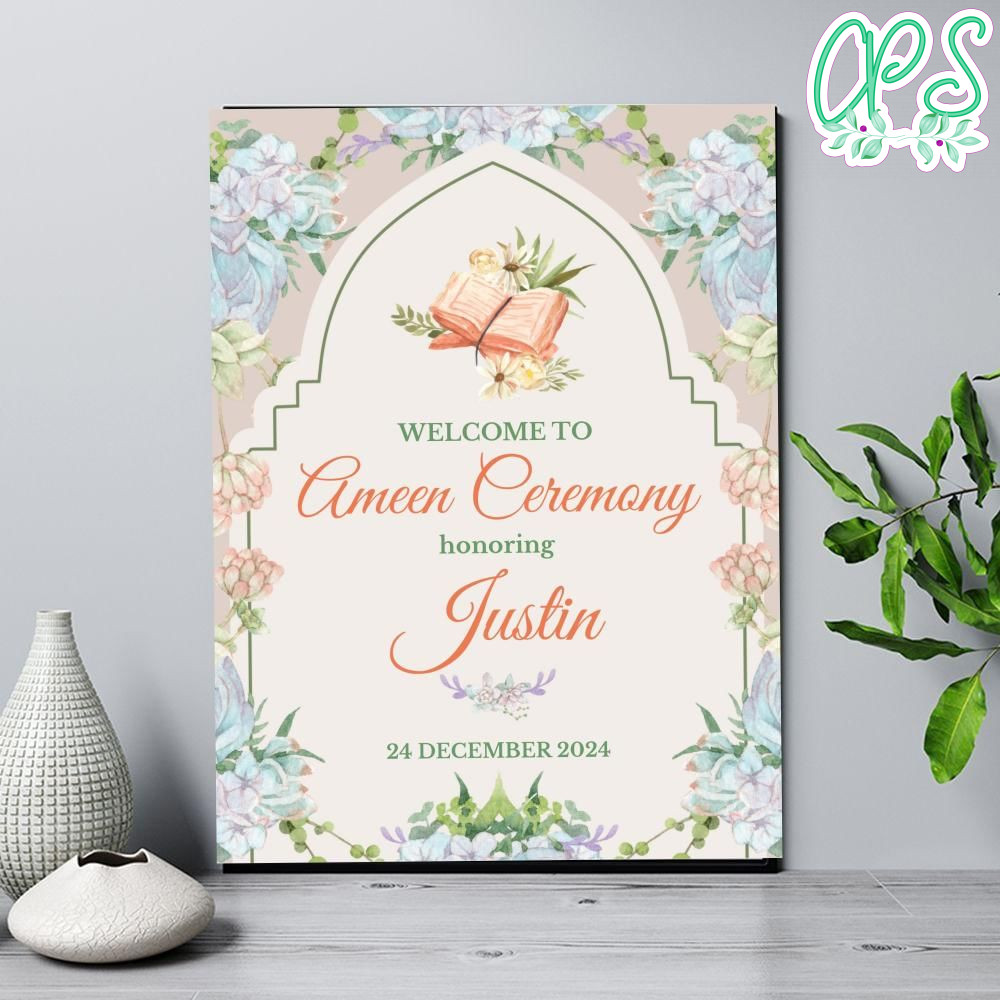 Ameen ceremon Welcome Sign Customizable Template Instant Download ...