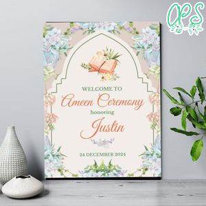 Ameen ceremony Welcome Sign Customizable Template Instant Download