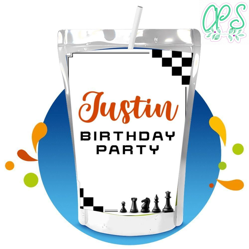 Chess Birthday Capri Sun Customizable template instant download