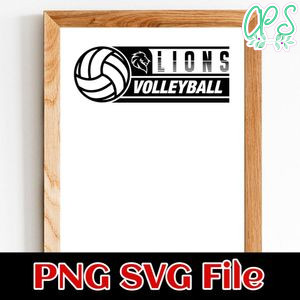 Lions Volleyball SVG design template