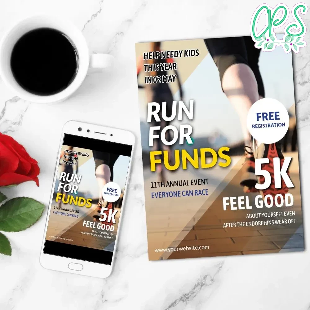 Run Flyer Template Customizable Instant Download | CustomPartyShirts