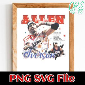Allen Iverson PNG design template