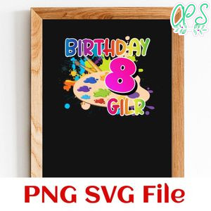 Art Birthday Girl Customer Request PNG file template