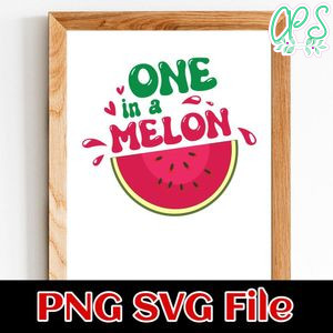 One In A Melon Grandma Watermelon SVG PNG Customizable Instant Download