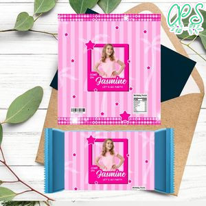 Girl Birthday Candy bar Customizable template instant download