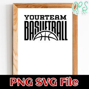 Basketball custom Name PNG SVG design template