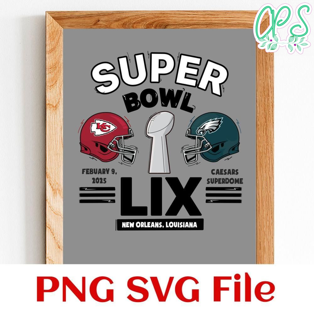 Super bowl lix Customer Request PNG file template
