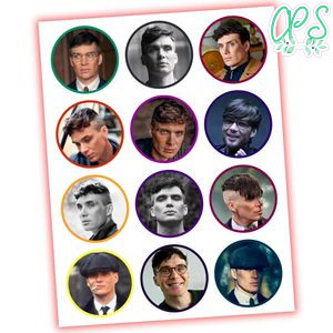 Cillian Murphy Cupcake Toppers Template Printable Instant Download