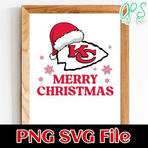 Merry Christmas Kansas City Chiefs PNG SVG Customizable Instant Download
