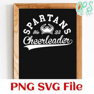 Spartans Cheerleader Team SVG Customizable