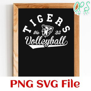 Tigers Volleyball Team SVG Customizable