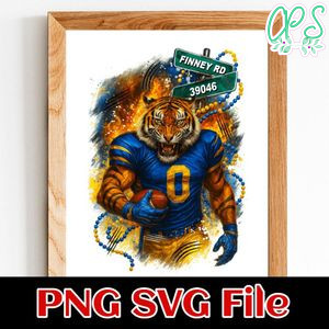 Tiger football player Customer Request PNG file template