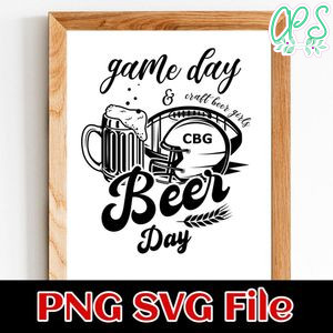 Beer Day Game Day PNG SVG file template