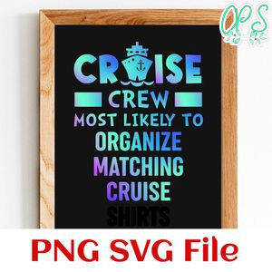 Cruise crew PNG design template