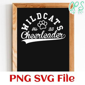 Wildcats Cheerleader Team SVG Customizable