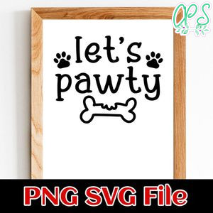 Let's pawty SVG PNG design template