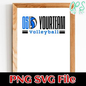 Volleyball Team Sign SVG design template