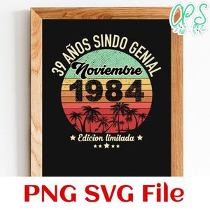 Vintage 1984 Man Myth Legend 38 Years PNG design template