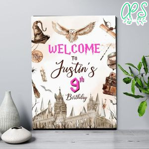 Harry Potter Birthday Welcome Sign Customizable Template Instant Download
