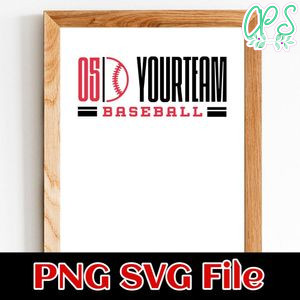 Baseball Team Sign SVG design template