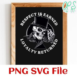 Respect is earned loyalty returned Customer Request PNG file template
