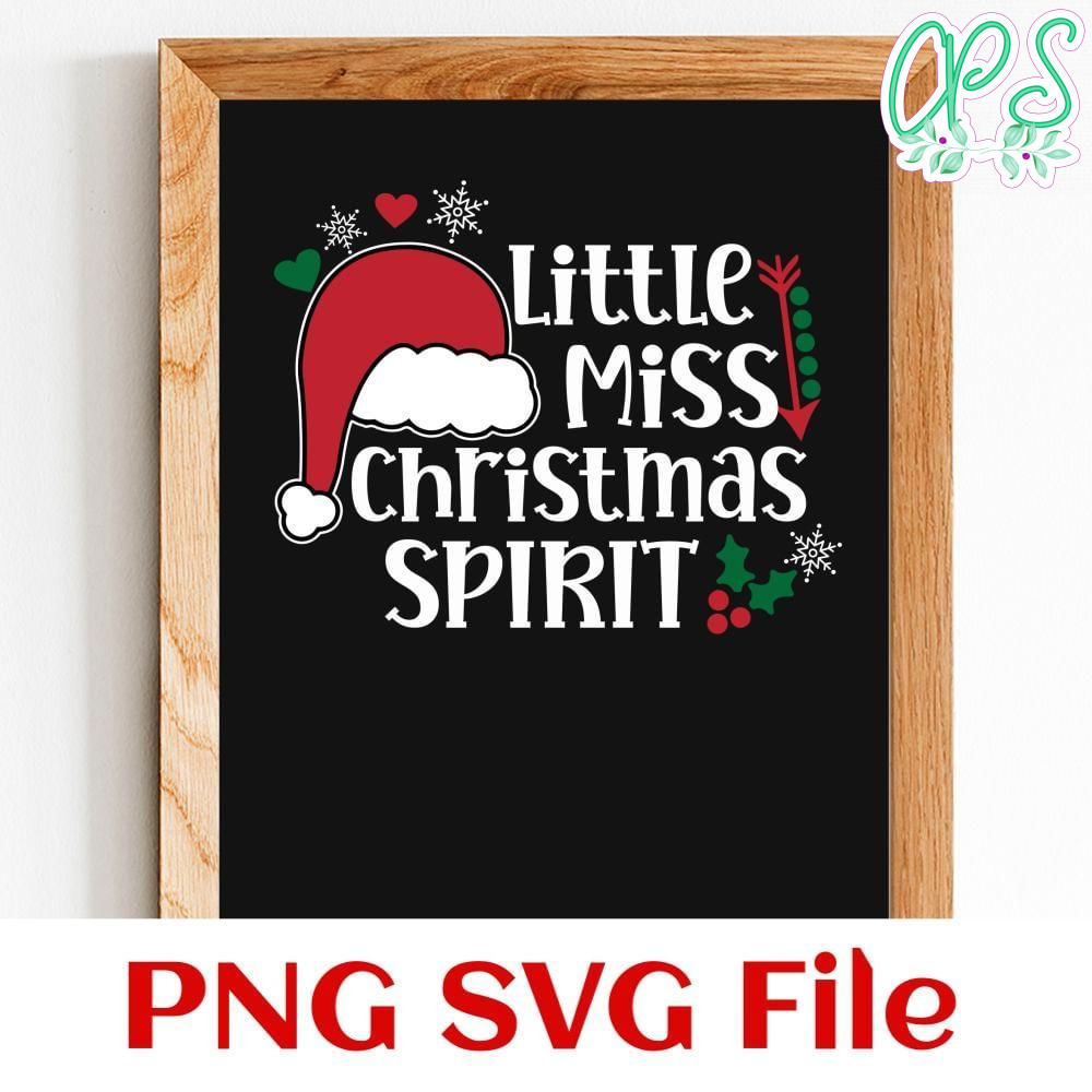 Little Miss Christmas Customer Request PNG file template
