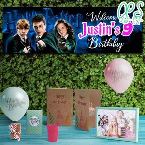 Harry Potter Birthday Banner Customizable Template Instant Download