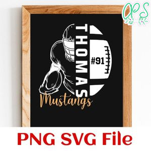 Personalized Football Name and Number Customer Request PNG file template