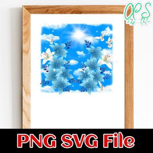 Memorial Lily Flower PNG design template