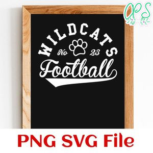 Wildcats Football Team SVG Customizable
