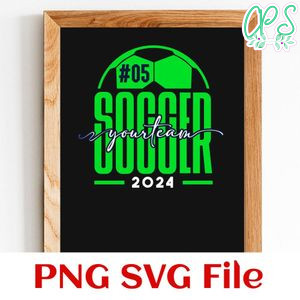 Soccer Custom Number and Team Name SVG design template