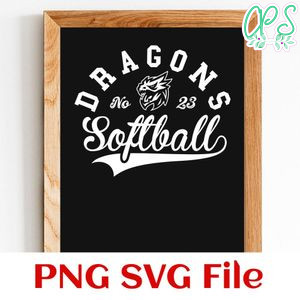 Dragons Softball Team SVG Customizable