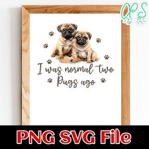 Pug dogs Customer Request PNG file template